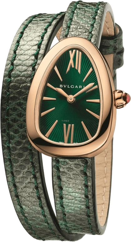 Bulgari,Serpenti 27mm,27mm,Pink Gold,Green,Quartz,26280hours,In-house Caliber,102726