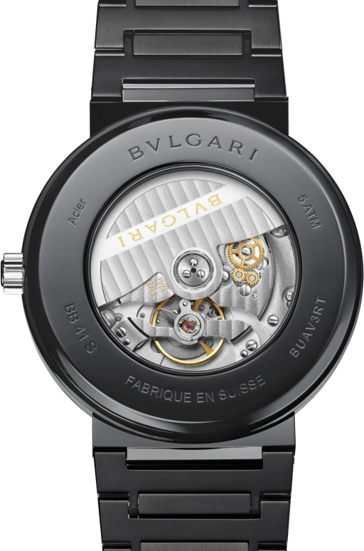 Bulgari,Bulgari Bulgari 40mm,40mm,Stainless Steel,Black,Automatic,42hours,In-house Caliber,103540