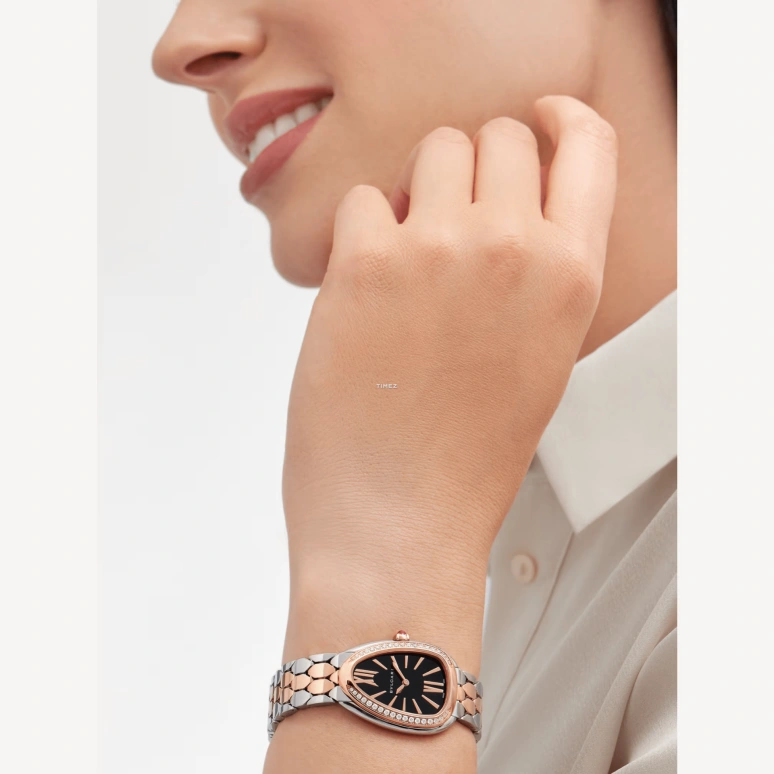 Bulgari,Serpenti Seduttori 33mm,33mm,Stainless Steel,Black,Quartz,Other,Silver,103951