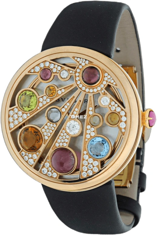 Bulgari,Mediterranean Eden 40mm,40mm,Rose Gold,White,Sapphire,Crystal Glass,Setting,Diamonds,MEP40WGCDL