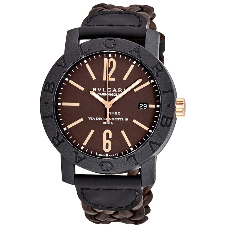 Bulgari,Bulgari Bulgari 40mm,40mm,Gold,Black,Automatic,Day,42hours,102633
