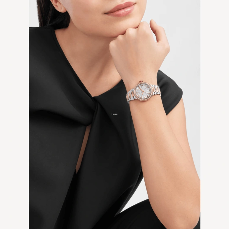 Bulgari,Lvcea 33mm,33mm,Stainless Steel,Rose Gold,Silver White,Automatic,Sapphire,Crystal Glass,Round,103825