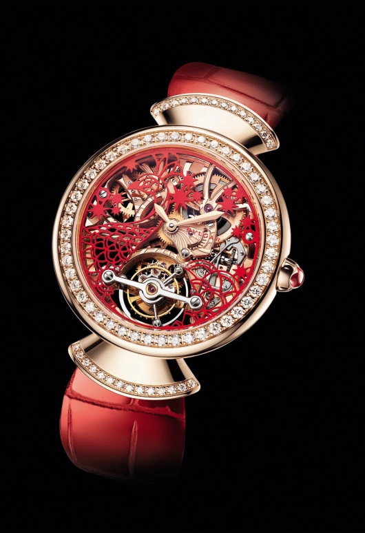 Bulgari,Divas' Dream 37mm,37mm,Rose Gold,Rose Gold,Red,Handwound,Tourbillon,64hours,103135