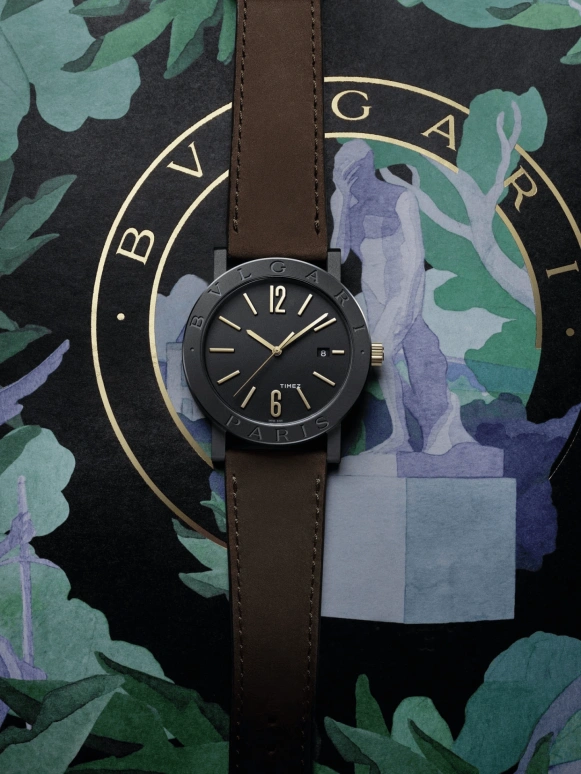 Bulgari,Bulgari Bulgari 41mm,41mm,Stainless Steel,Black,Automatic,Day,Sapphire,Crystal Glass,103229