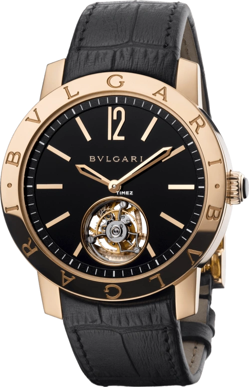 Bulgari,Bulgari Bulgari 41mm,41mm,Rose Gold,Black,Automatic,Tourbillon,64hours,102034