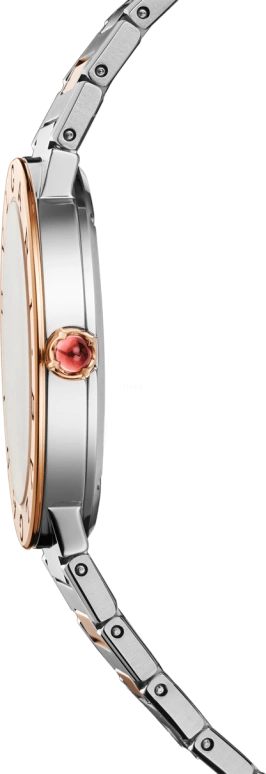 Bulgari,Bulgari Bulgari 33mm,33mm,Stainless Steel,White,Sapphire,Crystal Glass,Mother of Pearl,102925