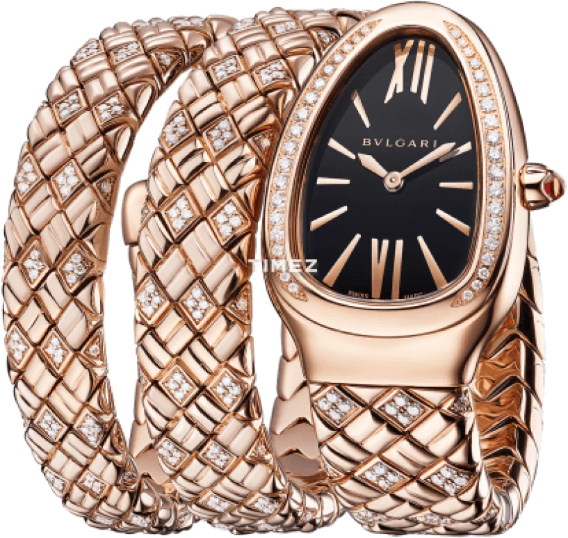 Bulgari,Serpenti 35mm,35mm,Rose Gold,Black,Quartz,Sapphire,Crystal Glass,Other,103655