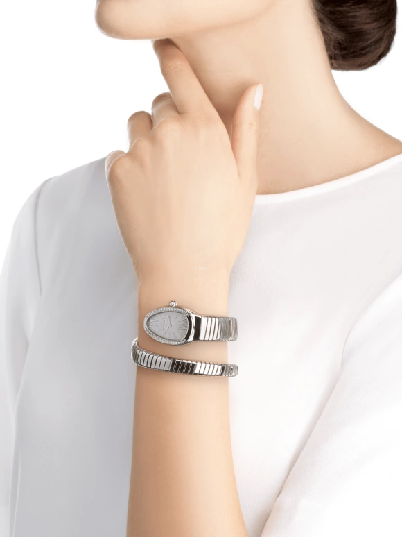 Bulgari,Serpenti 35mm,35mm,Stainless Steel,Silver,Quartz,26280hours,In-house Caliber,101827