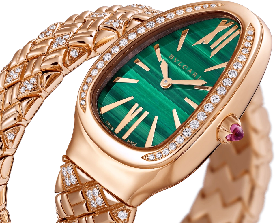 Bulgari,Serpenti 35mm,35mm,Rose Gold,Green,Quartz,Other,103626