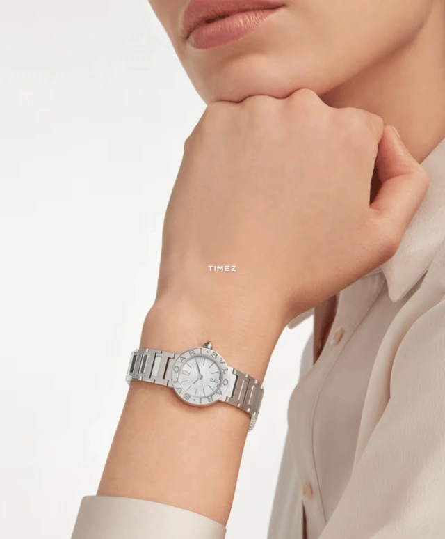 Bulgari,Bulgari Bulgari 23mm,23mm,Stainless Steel,White,Quartz,Round,Silver,104032