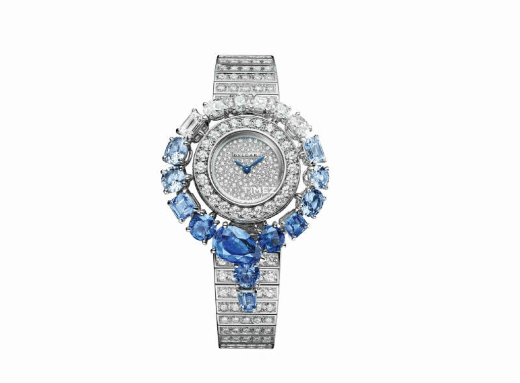 Bulgari,Serpenti 33mm,33mm,Sapphire,White Gold,Silver White,Quartz,Sapphire,Crystal Glass,Round,103302