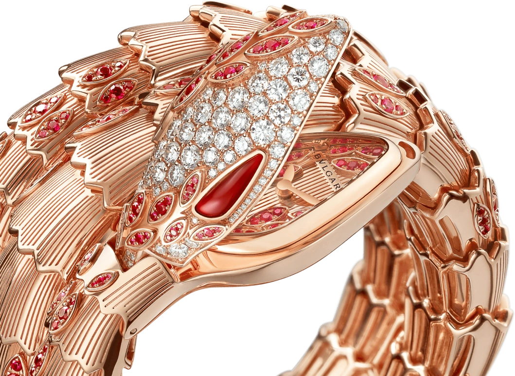 Bulgari,Serpenti 40mm,40mm,Rose Gold,Gold,Quartz,26280hours,In-house Caliber,102014
