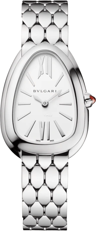 Bulgari,Serpenti Seduttori 33mm,33mm,Stainless Steel,White,Quartz,Sapphire,Crystal Glass,Other,103937