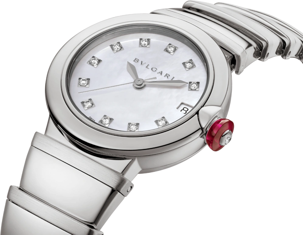 Bulgari,Lvcea 33mm,33mm,Stainless Steel,Silver White,Automatic,42hours,In-house Caliber,102199