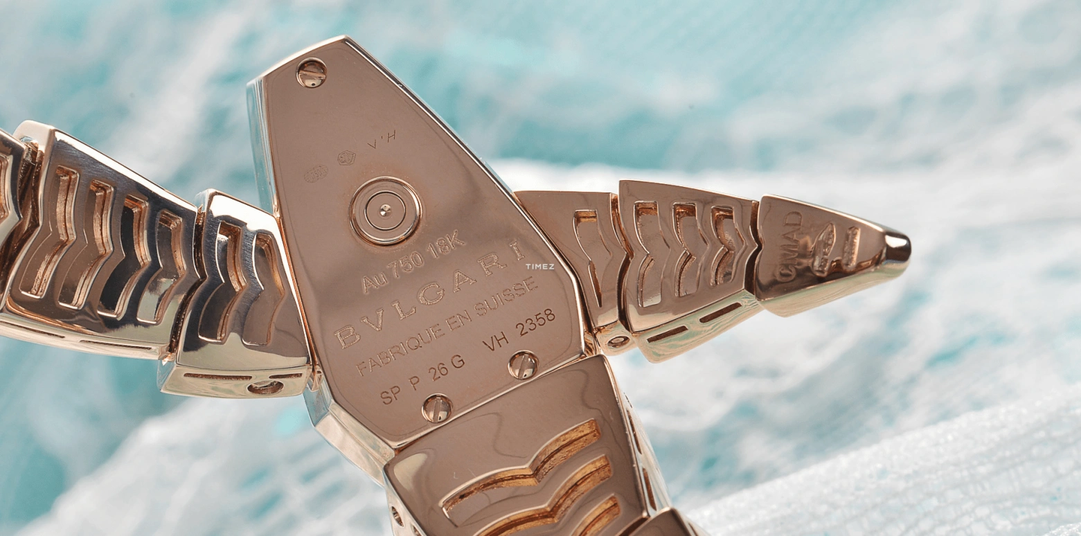 Bulgari,Serpenti ,Rose Gold,White,Quartz,Sapphire,Crystal Glass,102489
