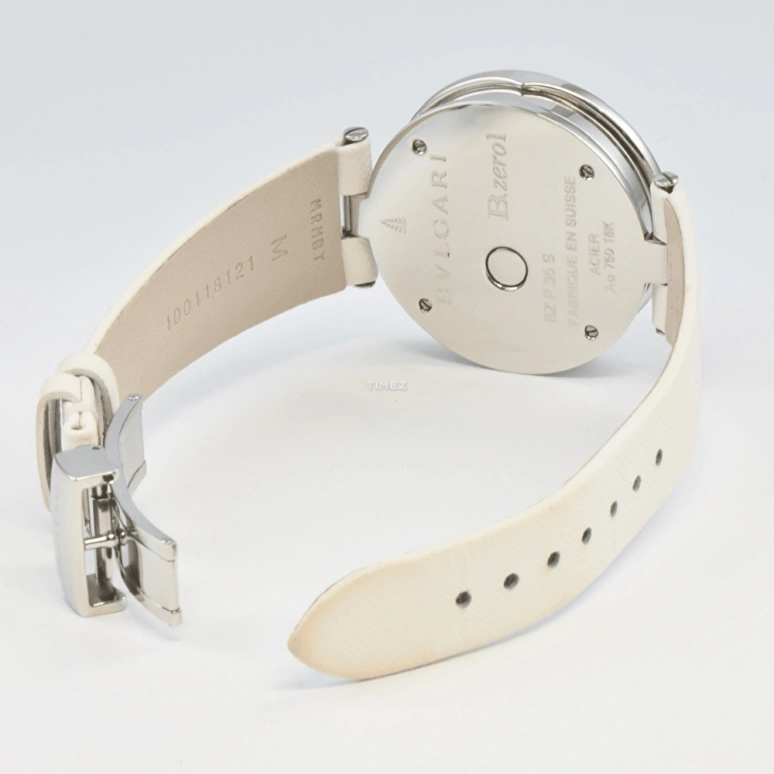Bulgari,B.Zero1 35mm,35mm,Stainless Steel,Rose Gold,White,Quartz,Sapphire,Crystal Glass,Round,BZ35FDSGL