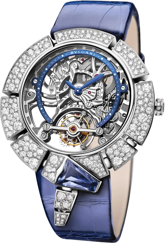 Bulgari,Serpenti 41mm,41mm,White Gold,Handwound,In-house Caliber,Sapphire,Crystal Glass,102723