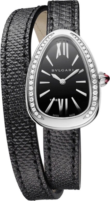Bulgari,Serpenti 32mm,32mm,Stainless Steel,Black,Quartz,Sapphire,Crystal Glass,Other,102921