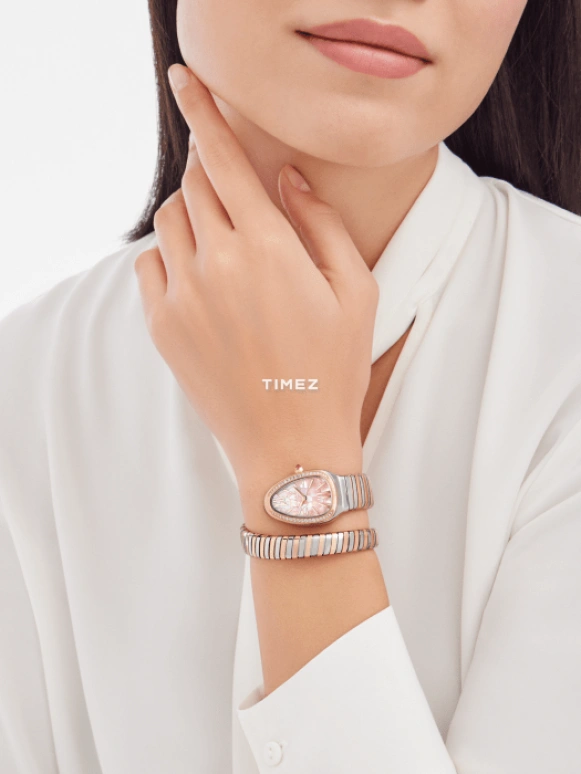 Bulgari,Serpenti 35mm,35mm,Stainless Steel,Pink,Quartz,Sapphire,Crystal Glass,Other,104141