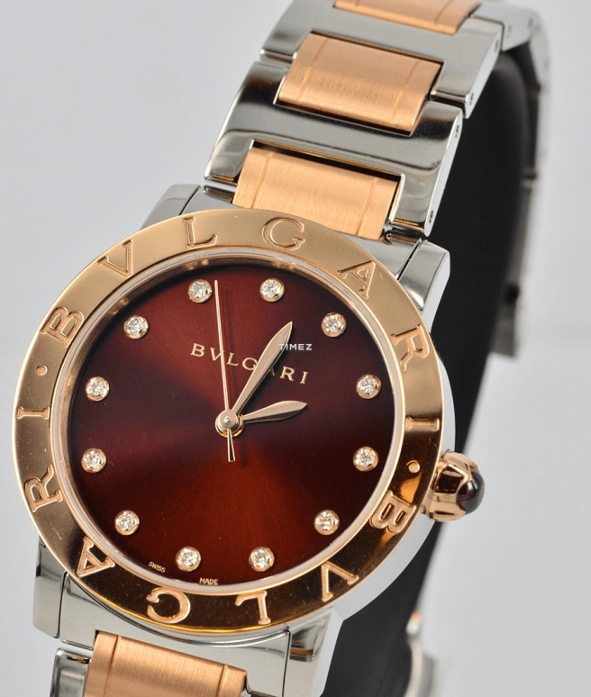 Bulgari,BB Lady 33mm,33mm,Rolesor,Red,Quartz,Sapphire,Crystal Glass,Round,BBLP33SG