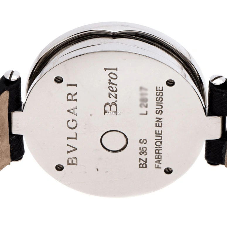 Bulgari,B.Zero1 35mm,35mm,Stainless Steel,Black,Quartz,Sapphire,Round,BZ35BDSL