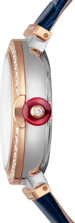 Bulgari,Lvcea 33mm,33mm,Rose Gold,Blue,Automatic,42hours,In-house Caliber,103304
