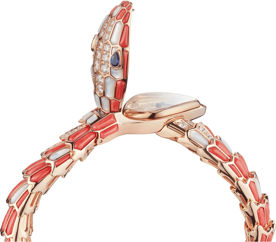 Bulgari,Serpenti 40mm,40mm,Rose Gold,Pearl,Rose Gold,Setting,Diamonds,Mother of Pearl,Setting,Diamonds,102534