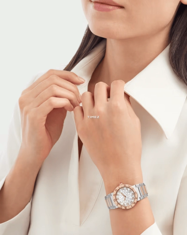 Bulgari,Bulgari Bulgari 33mm,33mm,Stainless Steel,Silver,Quartz,Sapphire,Crystal Glass,Round,BLACKPINK,Lalisa,LISA,104115
