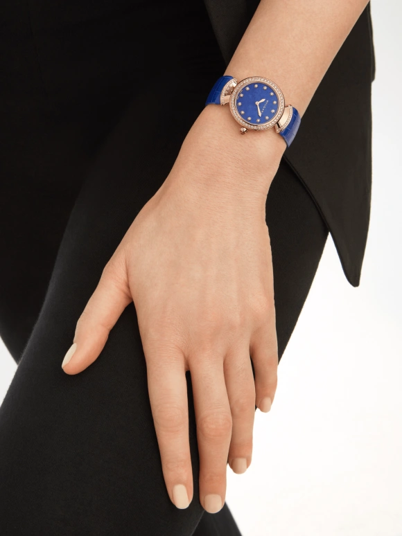 Bulgari,Divas' Dream 30mm,30mm,Rose Gold,Blue,Sapphire,Crystal Glass,103261