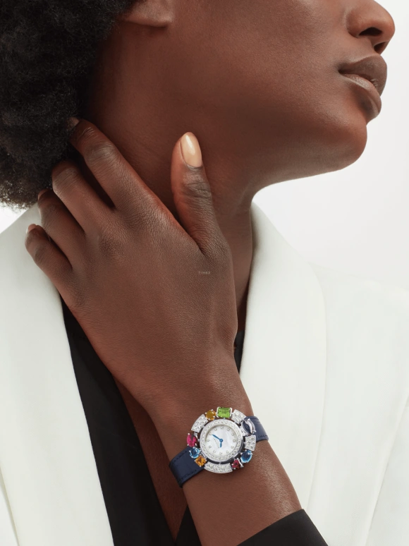 Bulgari,Divas' Dream 36mm,36mm,White Gold,White,Sapphire,Crystal Glass,Mother of Pearl,103499