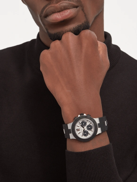 Bulgari,Bulgari Bulgari 40mm,40mm,Aluminium,White,Automatic,In-house Caliber,Sapphire,Crystal Glass,103383