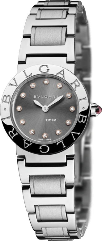 Bulgari,Bulgari Bulgari 26mm,26mm,Stainless Steel,Diamonds,102479