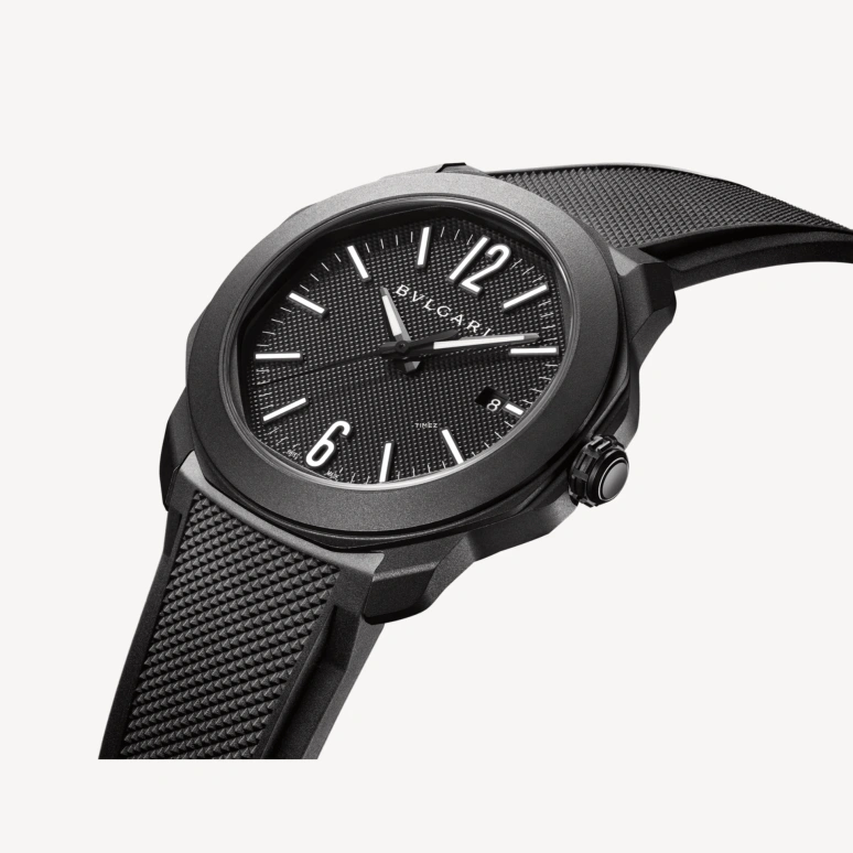 Bulgari,Octo 41mm,41mm,Stainless Steel,Black,Automatic,Day,Octagon,103927