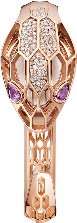 Bulgari,Serpenti 36mm,36mm,Rose Gold,White,Sapphire,Crystal Glass,Setting,Diamonds,102982