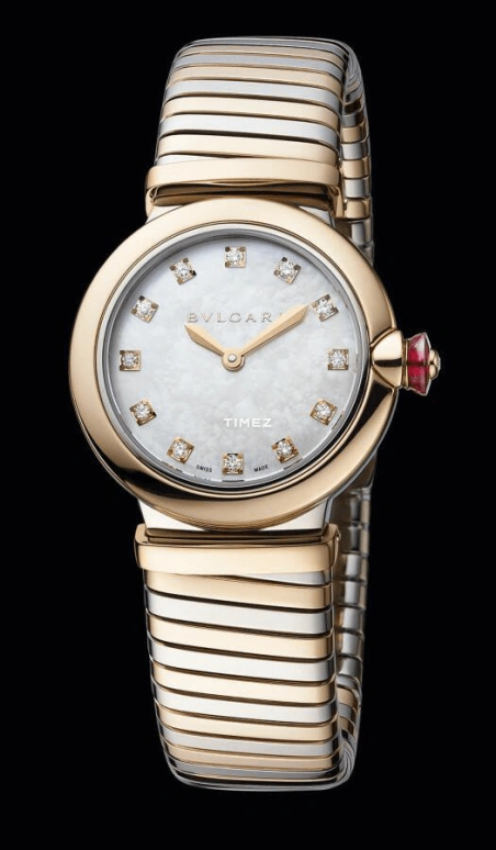 Bulgari,Lvcea 28mm,28mm,Stainless Steel,White,Quartz,In-house Caliber,Sapphire,Crystal Glass,102952