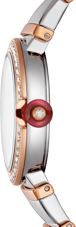 Bulgari,Lvcea 28mm,28mm,Stainless Steel,White,Sapphire,Crystal Glass,Setting,Diamonds,Mother of Pearl,102475