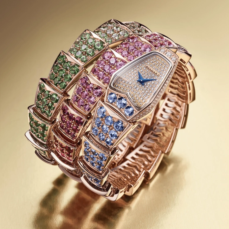 Bulgari,Serpenti 26mm,26mm,Rose Gold,Quartz,Sapphire,Crystal Glass,Other,103315