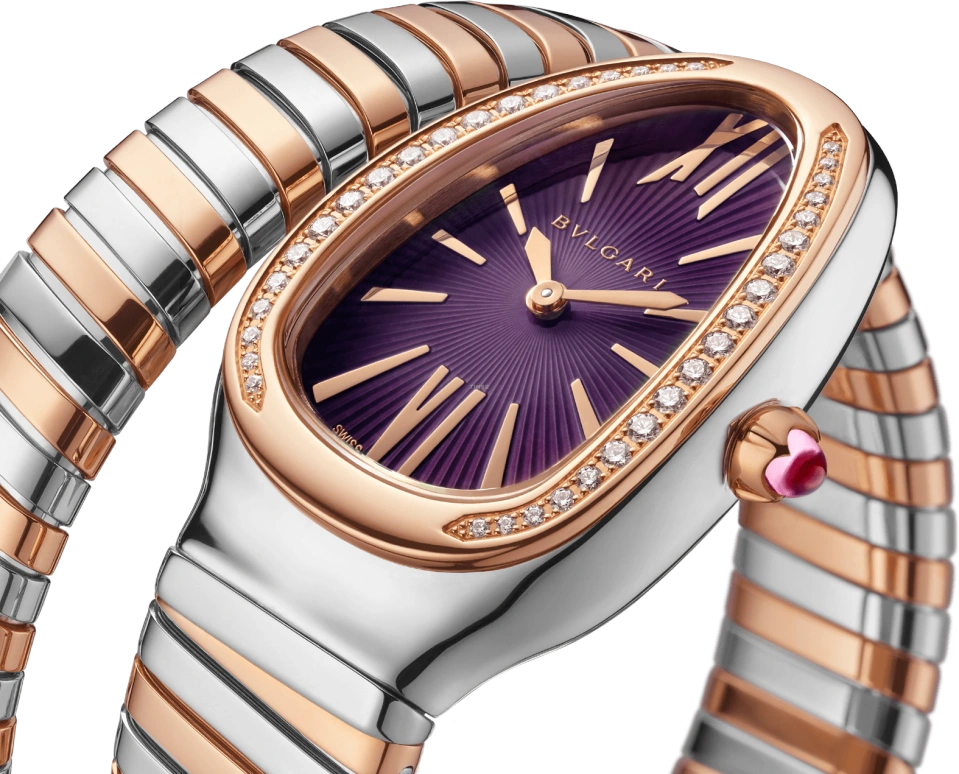 Bulgari,Serpenti 35mm,35mm,Stainless Steel,Purple,Quartz,26280hours,In-house Caliber,102493