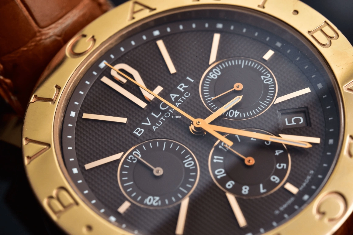 Bulgari,Bulgari Bulgari 42mm,42mm,Rose Gold,Coffee,Brown,Automatic,Chronograph,Day,BBP42C11GLDCH,BBP42C11GLDCH/N