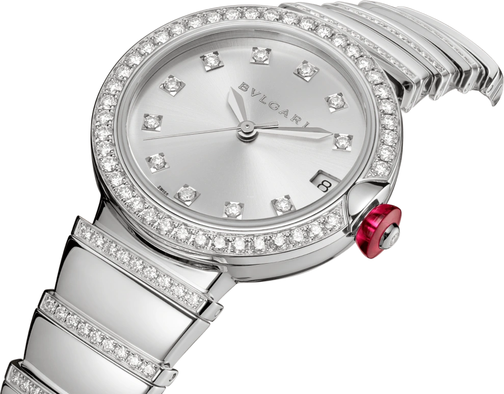 Bulgari,Lvcea 33mm,33mm,White Gold,Silver,Automatic,42hours,In-house Caliber,102381