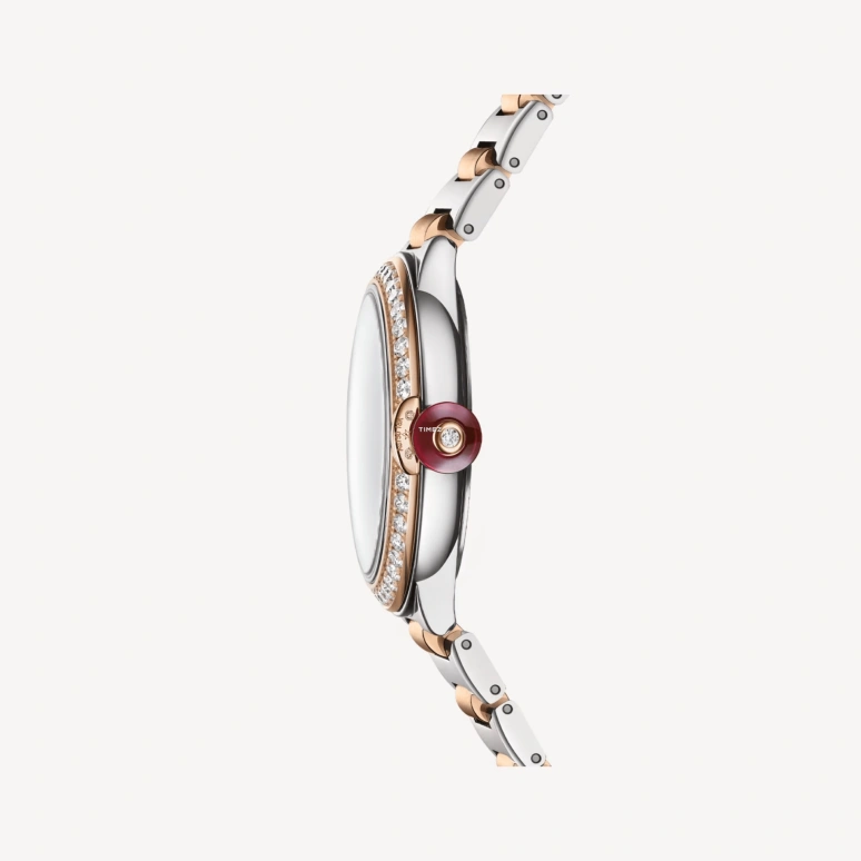 Bulgari,Lvcea 33mm,33mm,Stainless Steel,Rose Gold,Green,Automatic,Sapphire,Crystal Glass,Round,103731
