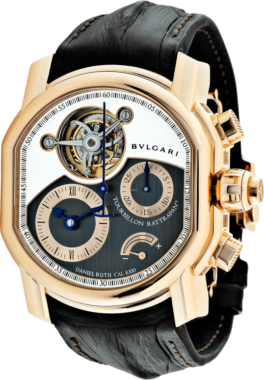 Bulgari,Daniel Roth 46mm,46mm,Rose Gold,White,Handwound,75hours,In-house Caliber,101847