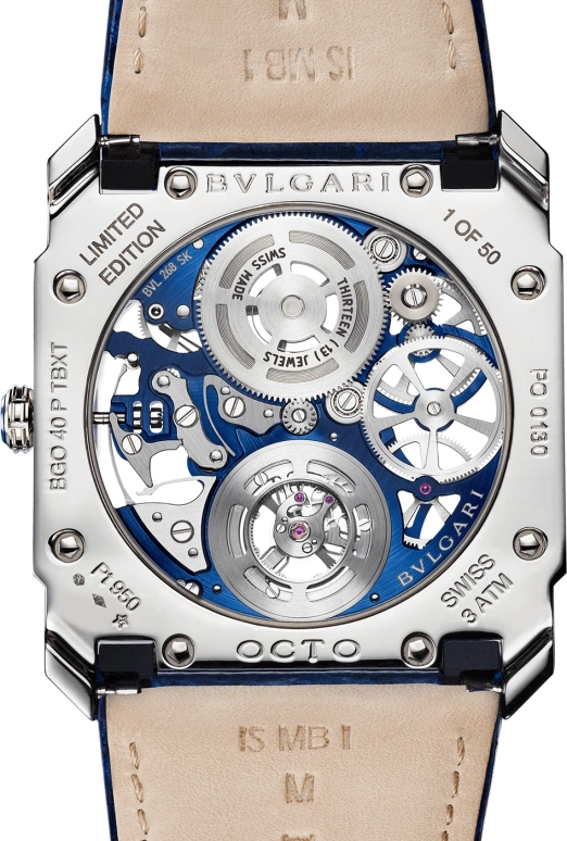 Bulgari,Octo 40mm,40mm,Platinum,Sapphire,Crystal Glass,Open,103188
