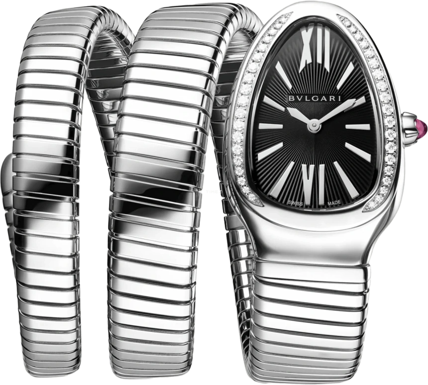 Bulgari,Serpenti 35mm,35mm,Stainless Steel,Black,Quartz,Sapphire,Crystal Glass,Other,103818