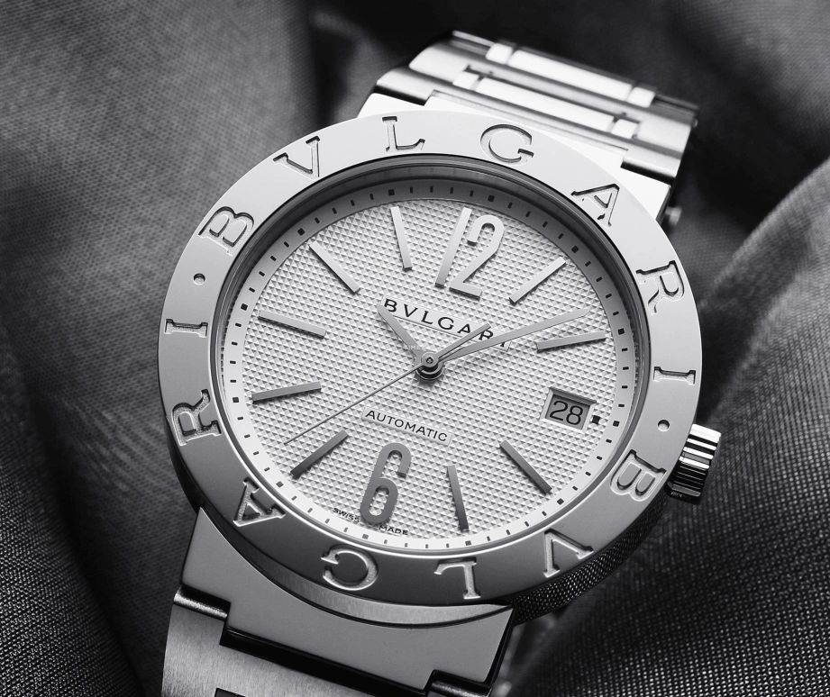 Bulgari,Bulgari Bulgari 38mm,38mm,Stainless Steel,White,Automatic,Day,Sapphire,Crystal Glass,BB38WSSD,BB38WSSD/N