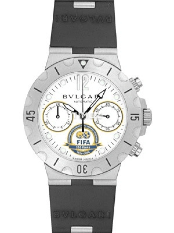 Bulgari,Diagono Professional 38mm,38mm,Stainless Steel,White,Automatic,Chronograph,Day,SC38WSV,SC38WSV/SLN