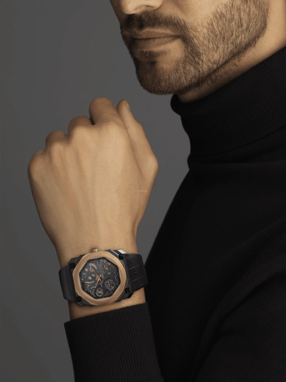 Bulgari,Octo 40mm,40mm,Rose Gold,Stainless Steel,Skeleton,Handwound,Power Reserve Indicator,65hours,102469