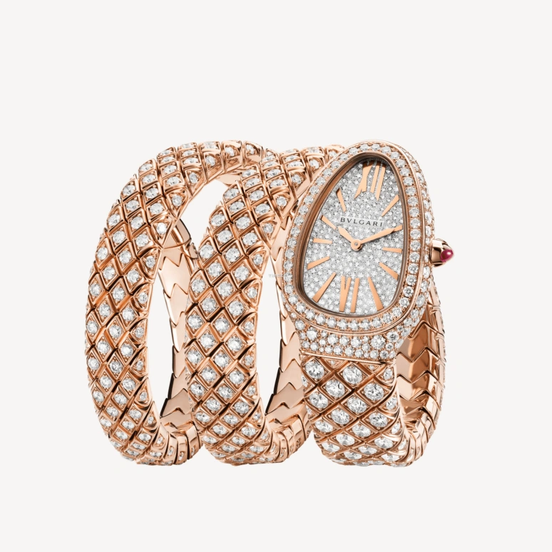 Bulgari,Serpenti 35mm,35mm,Rose Gold,White,Quartz,Other,Rose,103616