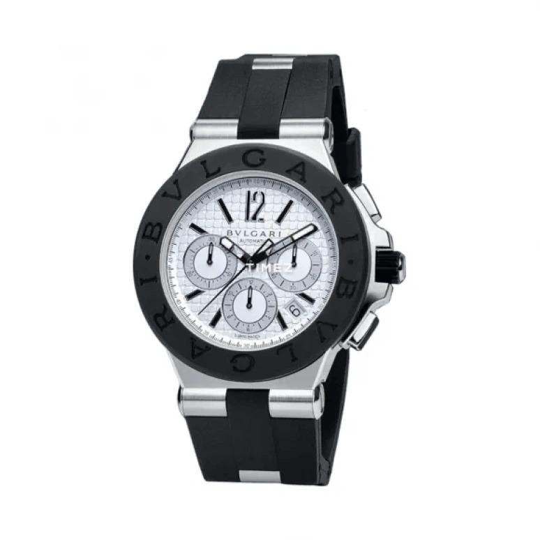 Bulgari,Other 42mm,42mm,Stainless Steel,Silver,Automatic,Chronograph,Day,101636
