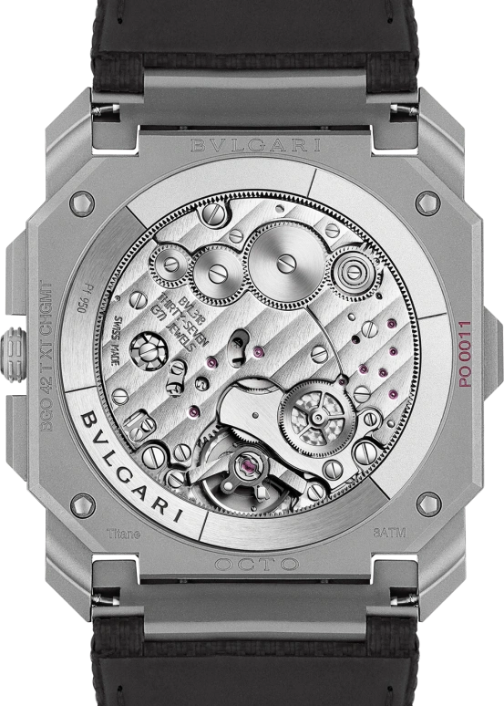 Bulgari,Octo 42mm,42mm,Titanium,Black,Automatic,Chronograph,Column Wheel,103371